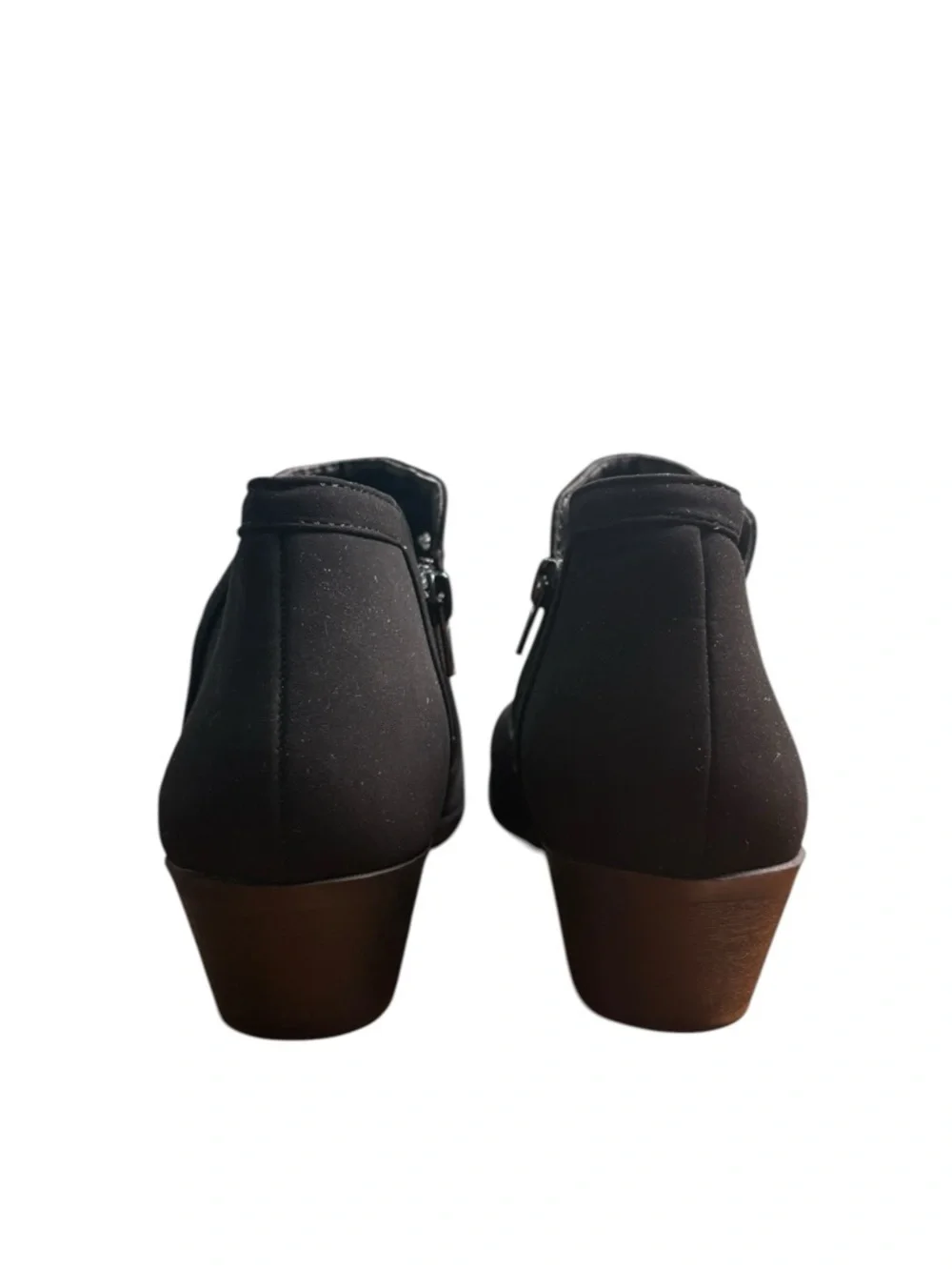 SODA Black Cutout Ankle Booties Low Heel Western Style Size Sz 7